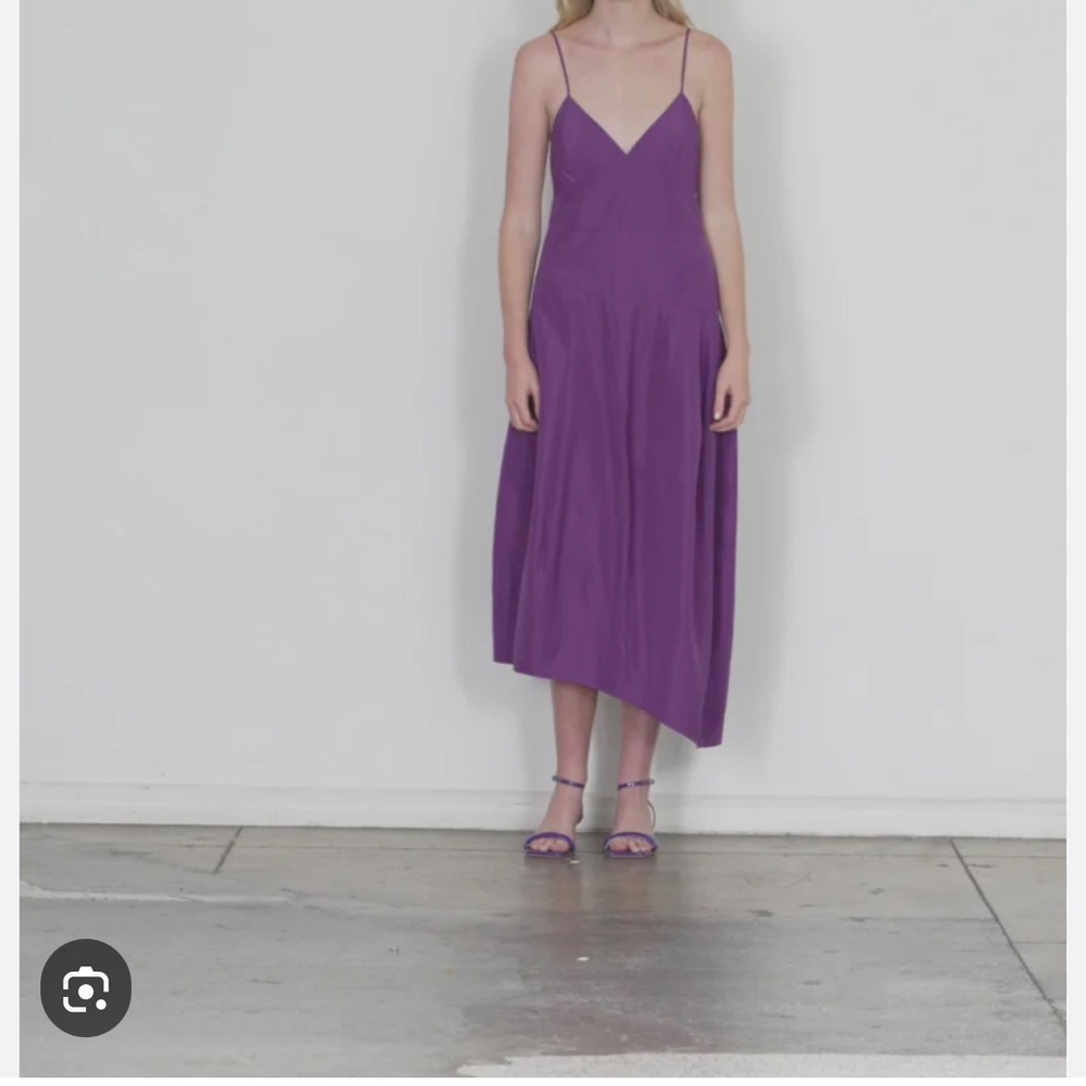 Tibi Asymmetrical Dress in Vibrant Purple